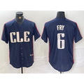 Cleveland Guardians #6 David Fry Navy JEROMEN 2024 City Connect Limited Stitched Jersey