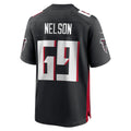 A.Falcons #69 Jack Nelson Black JEROMEN Team Game Jersey