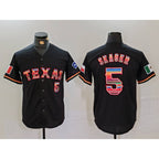 Texas Rangers #5 Corey Seager Black JEROMEN Rainbow Mexico Cool Base Stitched Jersey