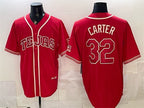 Texas Rangers #32 Evan Carter Red JEROMEN 2026 City Connect Stadium Stitched Jersey