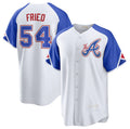Atlanta Braves #54 Max Fried White JEROMEN 2023 City Connect Cool Base Stitched Jersey