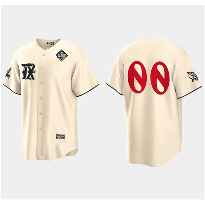 Custom Texas Rangers Active Player Cream JEROMEN 2023 World Series City Connect Stitched Jersey