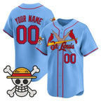 Custom St. Louis Cardinals x One Piece Blue JEROMEN Vapor Premier Limited Jersey - Stitched