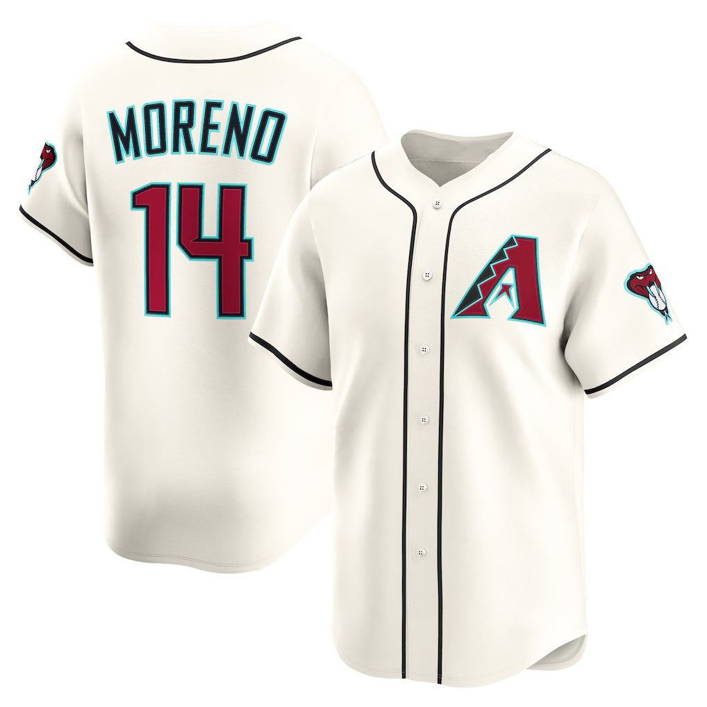 Arizona Diamondbacks #14 Gabriel Moreno Cream JEROMEN Home Limited Player Jersey