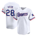 Texas Rangers #28 Jonah Heim White JEROMEN 2023 World Series Champions Stitched Jersey