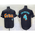 Chicago Cubs #4 Pete Crow-Armstrong Black JEROMEN 'Graffiti North Side Edition' Vapor Premier Limited Stitched Jersey