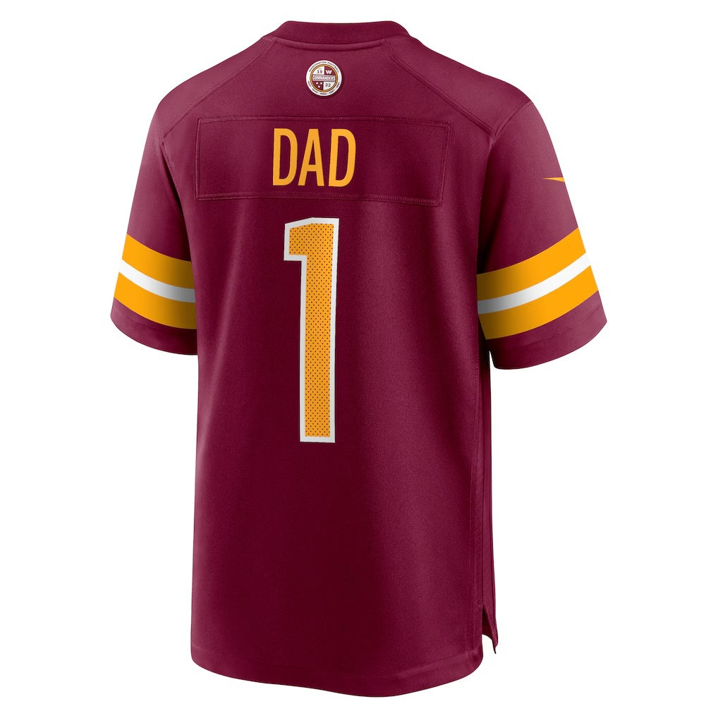 W.Commanders Number #1 Dad Burgundy JEROMEN Game Jersey