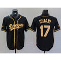 Los Angeles Dodgers #17 Shohei Ohtani Black Gold JEROMEN World Series Champions Cool Base Stitched Jersey