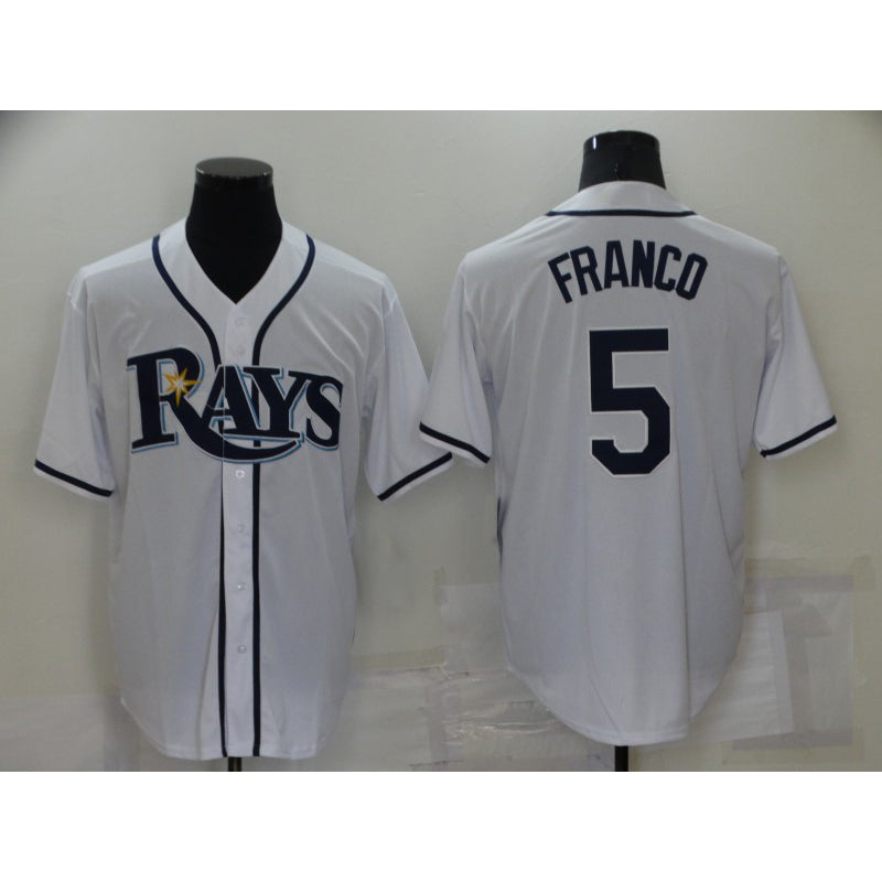 Tampa Bay Rays #5 Wander Franco White JEROMEN Stitched Cool Base Jersey