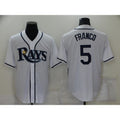 Tampa Bay Rays #5 Wander Franco White JEROMEN Stitched Cool Base Jersey