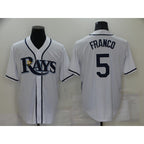 Tampa Bay Rays #5 Wander Franco White JEROMEN Stitched Cool Base Jersey