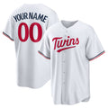 Custom Minnesota Twins White JEROMEN Home Replica Jersey