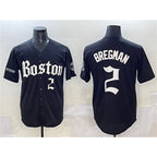 Boston Red Sox #2 Alex Bregman Black JEROMEN Gothic Vapor Limited Stitched Jersey