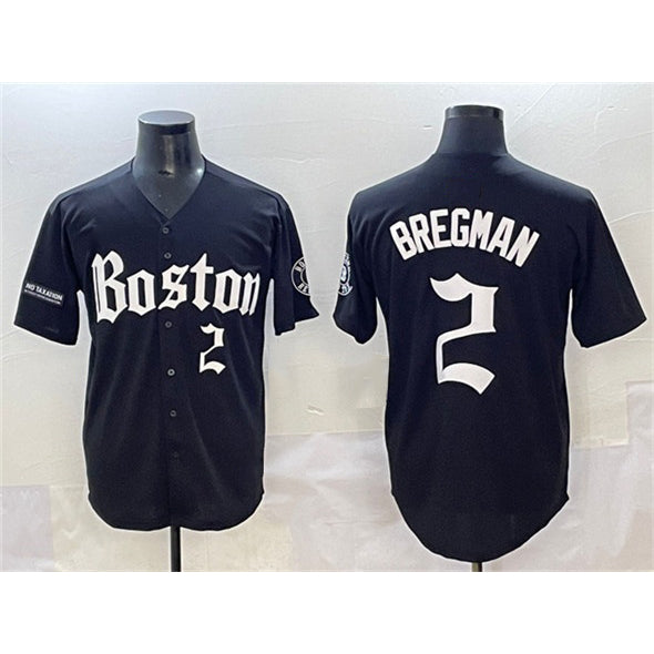 Boston Red Sox #2 Alex Bregman Black JEROMEN Gothic Vapor Limited Stitched Jersey