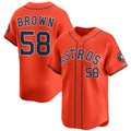 Houston Astros #58 Hunter Brown Orange JEROMEN 2025 Alternate Limited Stitched Jersey