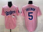 Los Angeles Dodgers #5 Freddie Freeman Pink JEROMEN 2025 Hello Kitty Vapor Limited Stitched Jersey 2