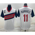 Cleveland Indians #11 Jose Ramirez White JEROMEN 2021 Little League Classic Stitched Jersey