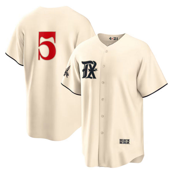 Texas Rangers #5 Corey Seager Cream JEROMEN 2023 City Connect Cool Base Stitched Jersey