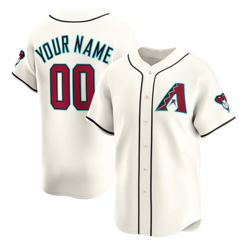 Custom Arizona Diamondbacks Cream JEROMEN Home Limited Jersey