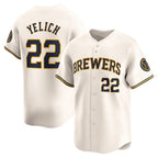 Milwaukee Brewers #22 Christian Yelich Cream JEROMEN Home Limited Player Jersey