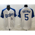 Los Angeles Dodgers #5 Freddie Freeman White Blue JEROMEN Fashion Stitched Cool Base Limited Jersey 2