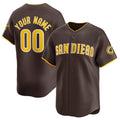 Custom San Diego Padres Brown JEROMEN 2024 Away Limited Stitched Jersey