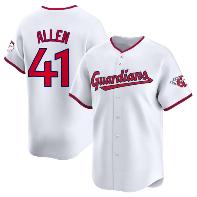 Cleveland Guardians #41 Carlos Santana White JEROMEN Home Limited Stitched Jersey