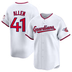 Cleveland Guardians #41 Carlos Santana White JEROMEN Home Limited Stitched Jersey