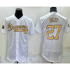 Atlanta Braves #27 Austin Riley White JEROMEN 2022 All Star Stitched Flex Base Jersey