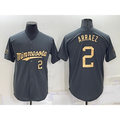Minnesota Twins #2 Luis Arraez Number Charcoal JEROMEN 2022 All-Star Cool Base Stitched Jersey