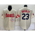 Los Angeles Angels #23 Archie Bradley Number Cream JEROMEN 2022 City Connect Cool Base Stitched Jersey