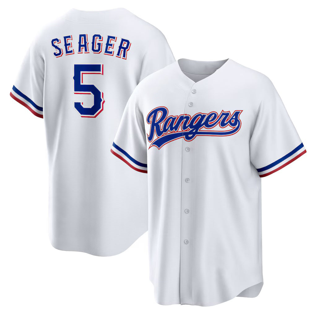 Texas Rangers #5 Corey Seager White JEROMEN Home Replica Player Jersey