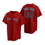 Custom Boston Red Sox Red JEROMEN Stitched Cool Base Jersey