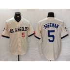 Los Angeles Dodgers #5 Freddie Freeman Number Cream JEROMEN 2024 City Connect Limited Stitched Jersey 2