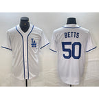 Los Angeles Dodgers #50 Mookie Betts White JEROMEN Cool Base Stitched Jersey