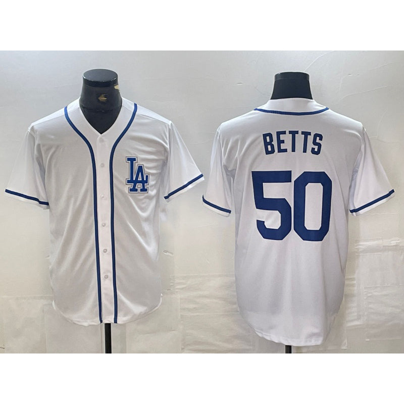 Los Angeles Dodgers #50 Mookie Betts White JEROMEN Cool Base Stitched Jersey
