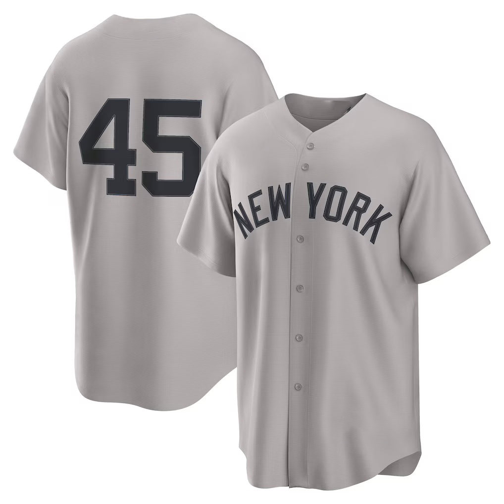 New York Yankees #45 Gerrit Cole Gray JEROMEN Road Replica Jersey