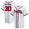 Atlanta Braves #30 Drake Baldwin White JEROMEN Home Replica Jersey