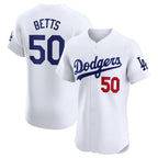 Los Angeles Dodgers #50 Mookie Betts White JEROMEN Home Elite Stitched Jersey