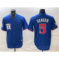 Texas Rangers #5 Corey Seager Royal Blue JEROMEN 2023 City Connect Stitched Jersey