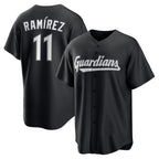 Cleveland Guardians #11 Jos¨¦ Ram¨ªrez Black JEROMEN Replica Player Jersey