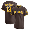 San Diego Padres #13 Manny Machado Brown JEROMEN Road Elite Jersey