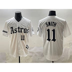 Houston Astros #11 Cam Smith White JEROMEN Gothic 'Houston Born Barrio Raised' Limited Stitched Jersey