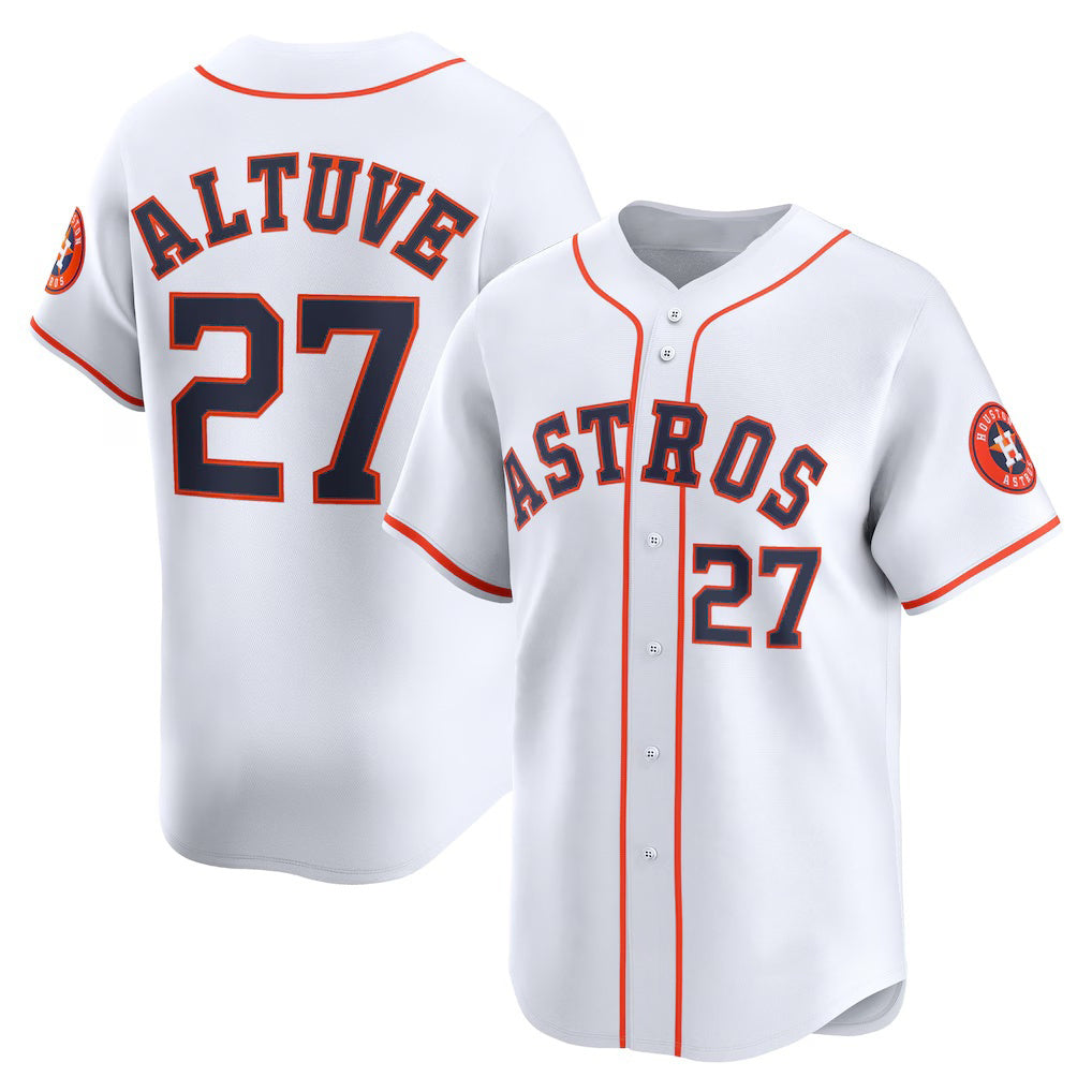 Houston Astros #27 Jose Altuve White JEROMEN Home Limited Player Jersey
