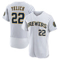 Milwaukee Brewers #22 Christian Yelich White JEROMEN Team Alternate Authentic Player Jersey