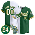 Custom Oakland Athletics White Green JEROMEN Jersey - Personalized