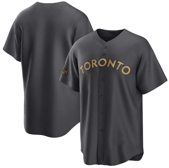 Toronto Blue Jays Blank Charcoal JEROMEN 2022 All-Star Cool Base Stitched Jersey