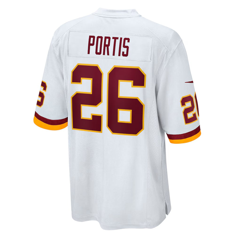 W.Football Team #26 Clinton Portis White JEROMEN Retired Player Game Jersey