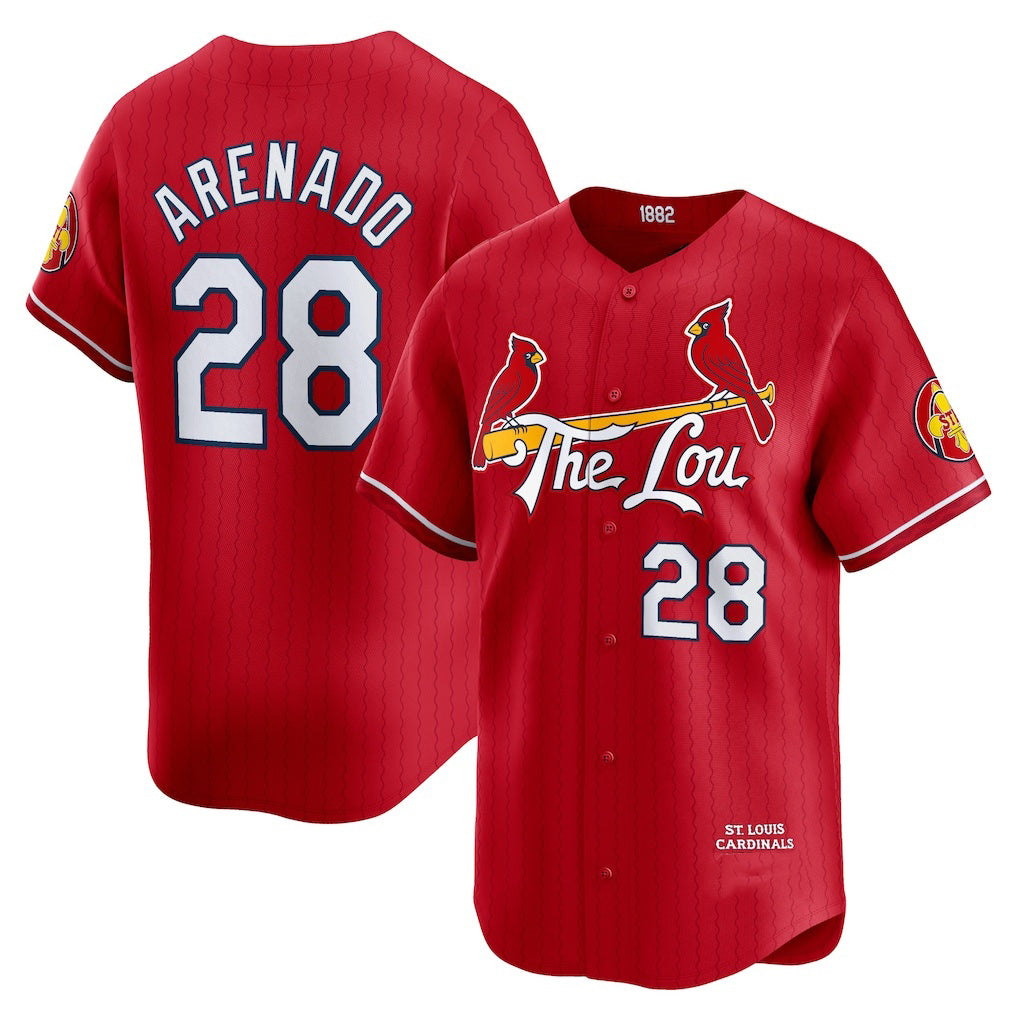 St. Louis Cardinals #28 Nolan Arenado Red JEROMEN 2024 City Connect Limited Player Jersey