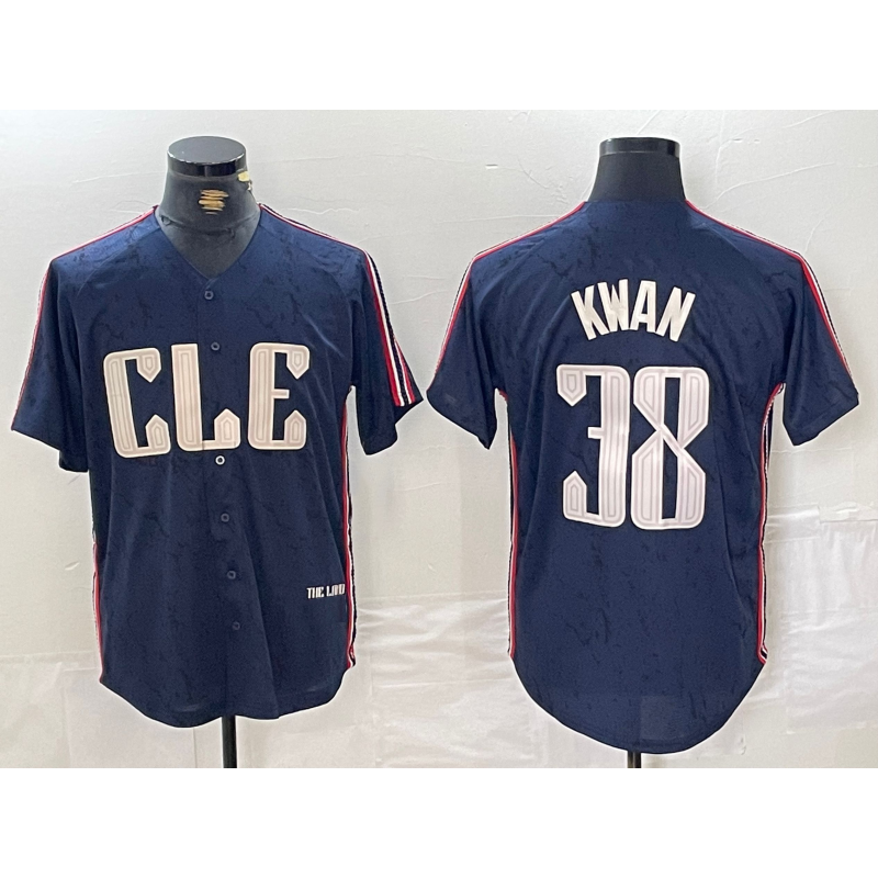 Cleveland Guardians #38 Steven Kwan Navy JEROMEN 2024 City Connect Limited Stitched Jersey